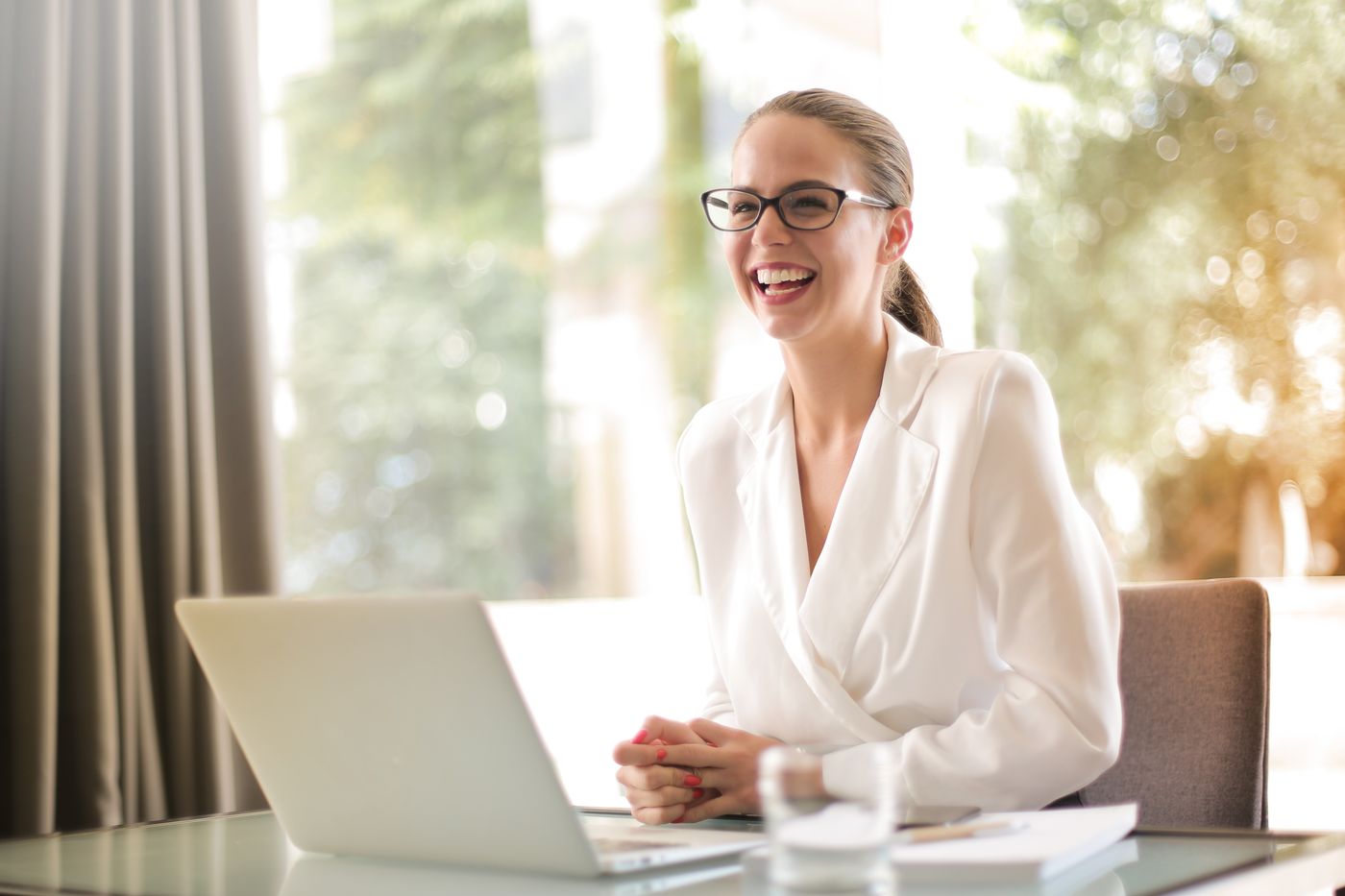 Professional with laptop